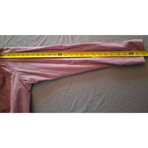 J. Crew Mercantile Flex Maroon White Plaid Button-Up Shirt Size Medium, Mens M - Picture 4 of 7